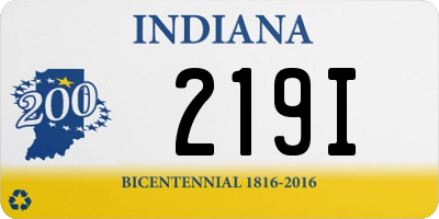 IN license plate 219I