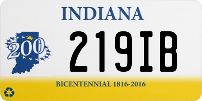 IN license plate 219IB