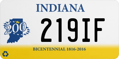 IN license plate 219IF