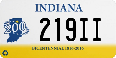 IN license plate 219II