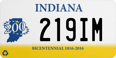 IN license plate 219IM