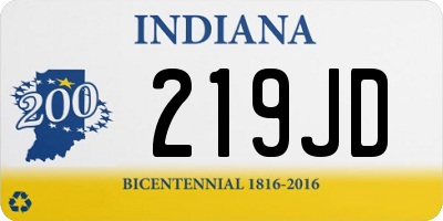 IN license plate 219JD