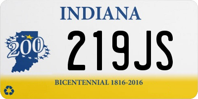 IN license plate 219JS