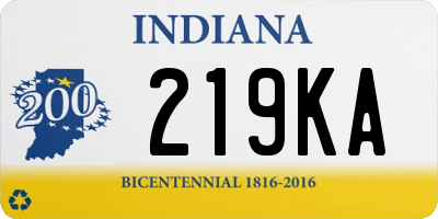 IN license plate 219KA