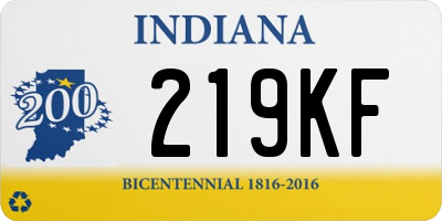 IN license plate 219KF