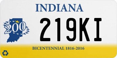 IN license plate 219KI