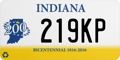 IN license plate 219KP