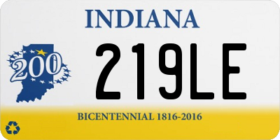 IN license plate 219LE