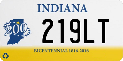 IN license plate 219LT