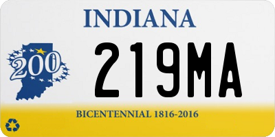 IN license plate 219MA