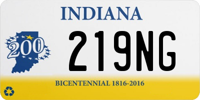 IN license plate 219NG