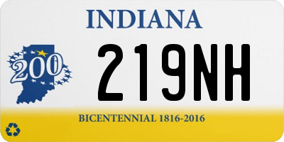 IN license plate 219NH