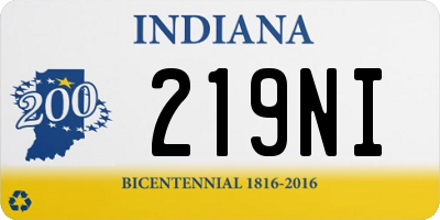 IN license plate 219NI