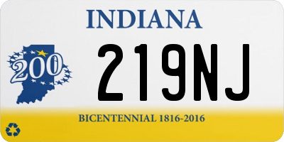 IN license plate 219NJ