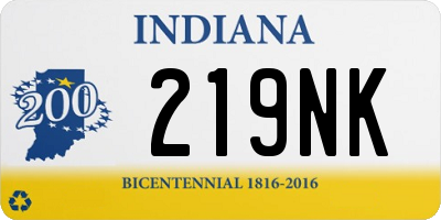 IN license plate 219NK