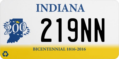 IN license plate 219NN