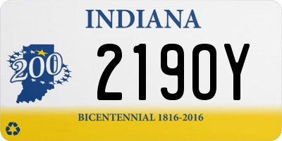 IN license plate 219OY