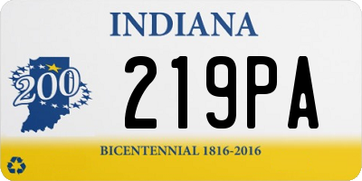 IN license plate 219PA