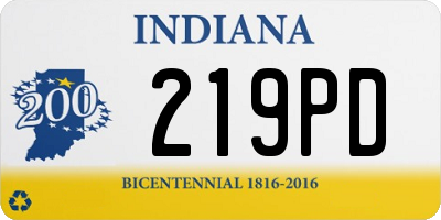 IN license plate 219PD