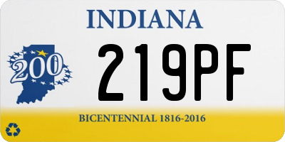 IN license plate 219PF