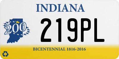 IN license plate 219PL