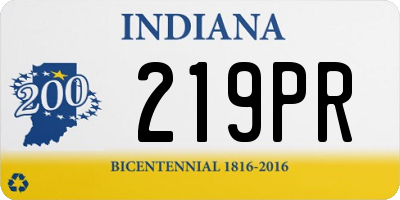 IN license plate 219PR