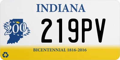 IN license plate 219PV