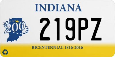 IN license plate 219PZ