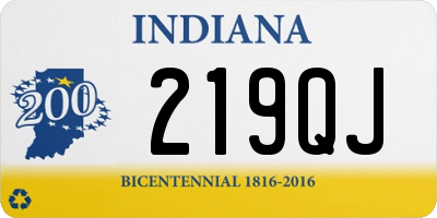 IN license plate 219QJ