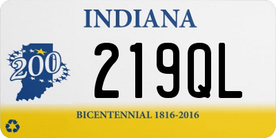 IN license plate 219QL