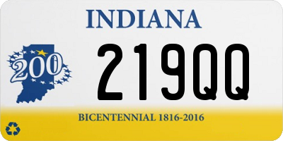 IN license plate 219QQ