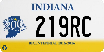 IN license plate 219RC