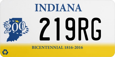 IN license plate 219RG