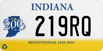 IN license plate 219RQ