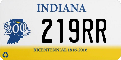 IN license plate 219RR