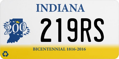 IN license plate 219RS