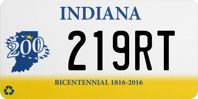 IN license plate 219RT