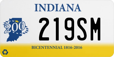 IN license plate 219SM