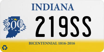 IN license plate 219SS