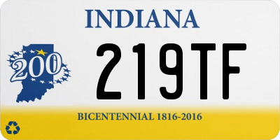 IN license plate 219TF