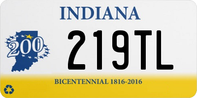 IN license plate 219TL