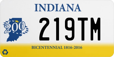 IN license plate 219TM