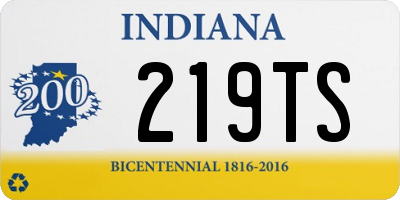 IN license plate 219TS