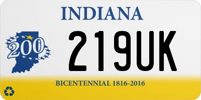 IN license plate 219UK