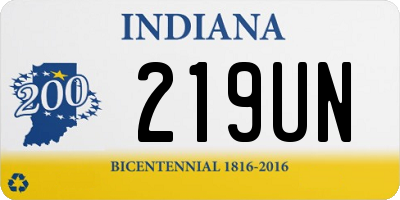 IN license plate 219UN