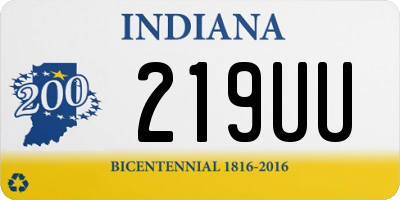 IN license plate 219UU