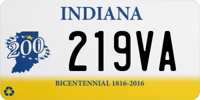 IN license plate 219VA