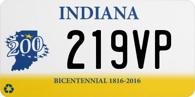 IN license plate 219VP