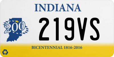 IN license plate 219VS