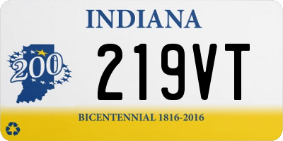 IN license plate 219VT